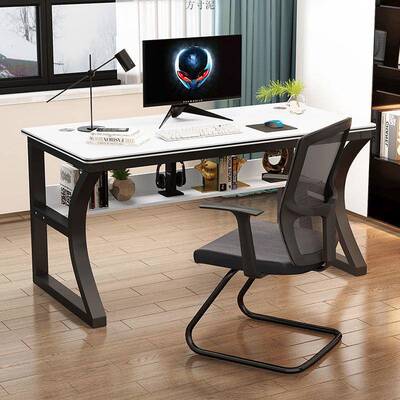 桌简电WOK脑台式家用简易卧室小型电竞桌约现台公桌学生写字书桌