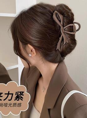 蝴蝶结简约发夹大号盘发抓夹女后脑勺头发夹子气质鲨鱼夹发抓韩式