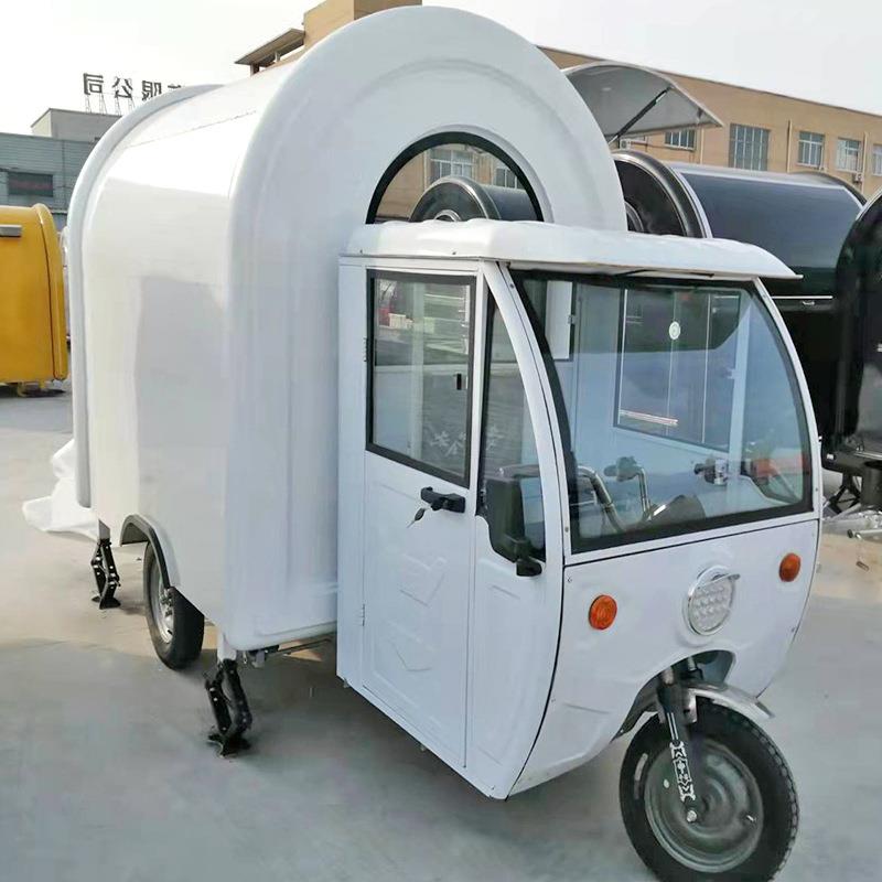 厂家直供电动三轮售货车 流动特色早餐车 移动外卖保温合饭车
