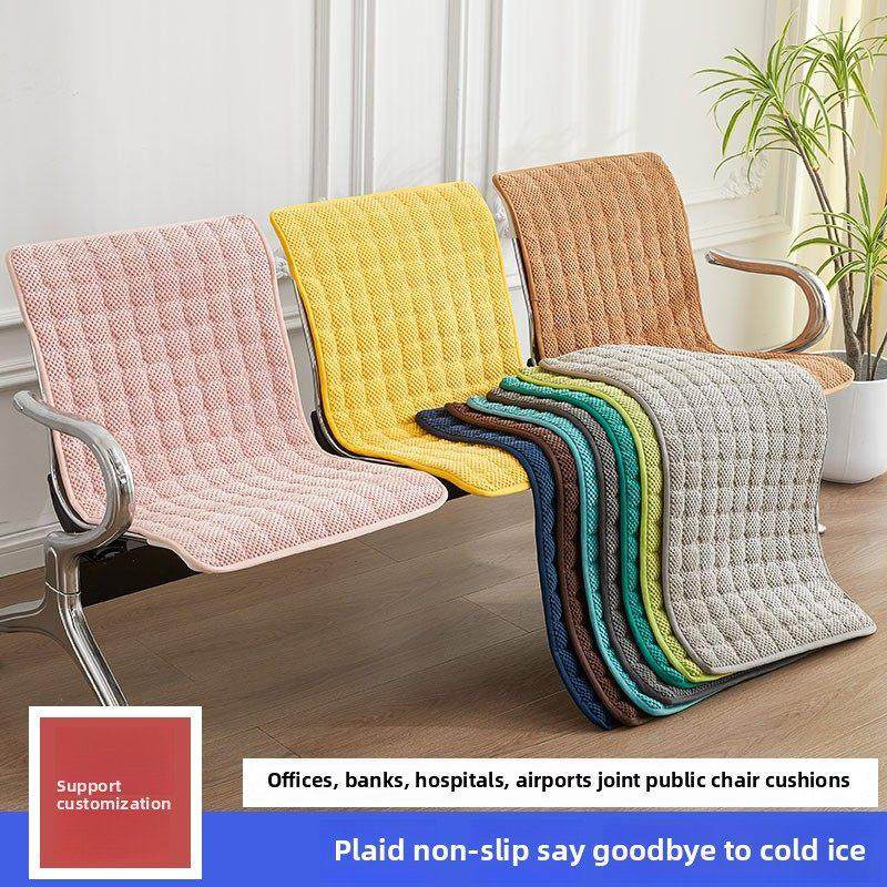 冬季公共三人位连排椅座垫套沙发医院椅子坐垫候诊椅不锈钢铁椅垫