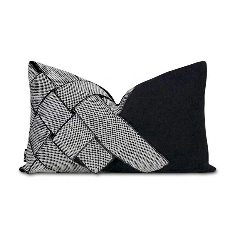 样板房抱枕轻奢简约现代软装沙发客厅靠垫方枕样板间酒店咖色抱枕图片