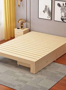 7K实床松木床单1人床双人床简约NYL成人床童床简儿易床便宜.木5m1