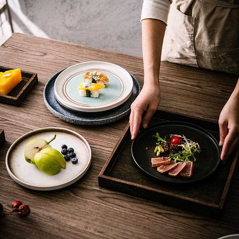 创意日陶瓷餐具碟子盘子家用西店餐ENF牛排式盘菜盘厅餐酒餐具意