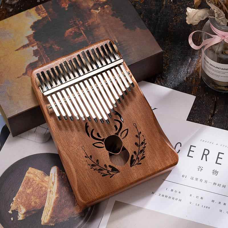 高档阿克斯21音拇指琴卡生林巴琴手7指琴女器琴谱乐钢琴水晶1音初