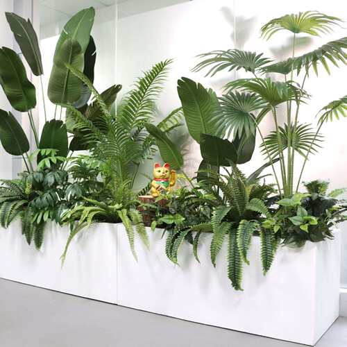 仿真绿植盆栽假树仿真树景观空间植物造景室内楼梯转角装饰搭配
