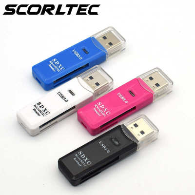 工厂批发USB3.0读卡器二合一SDTF高光外壳高速读写2TB内存存储卡