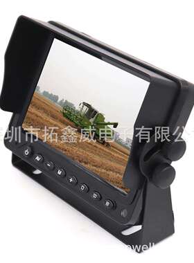 5寸带遮阳罩DC12V-24V宽电压三路视频输入车载液晶显示器T-M5002