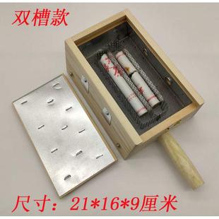 6孔艾灸盒 木制艾草盒艾熏器随身灸具 六柱实木艾炙器 家用温灸盒