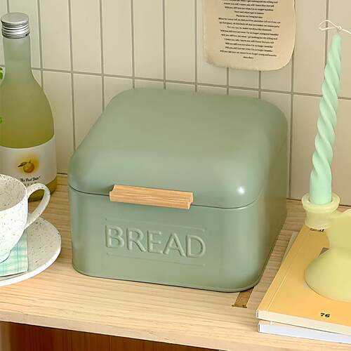 LYMTICS韩系ins风覆古BREAD铁艺带盖子面 面包收纳盒子家用厨房储