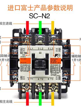 正品进口富士电梯用交流接触器SC-N1-N2-N2S一N3线圈AC110 AC220V