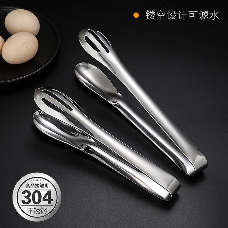 304不锈钢鸡蛋夹创意食品夹食物面包夹烘焙烧烤夹子居家厨房工具