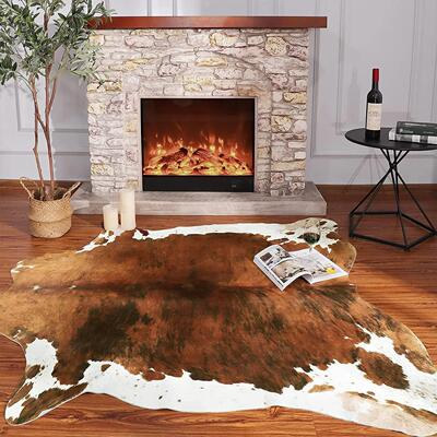 Cowhide Carpet Cow Print Rug American Style for Bedroom Livi