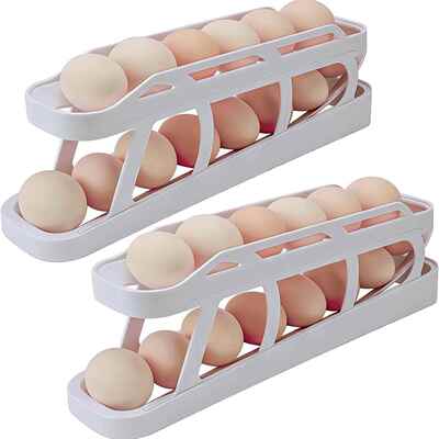 扶梯款冰箱鸡蛋分配器Refrigerator Egg Dispenser自动鸡蛋收纳架