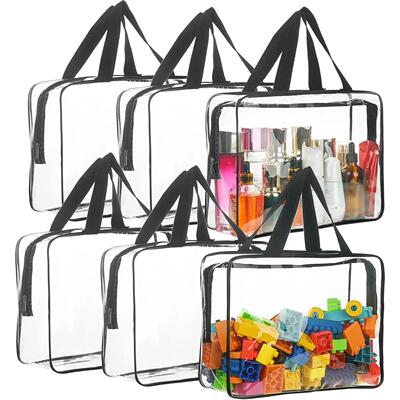 Large Toy Storage Bags Reusable Clear PVC Board Game Storage