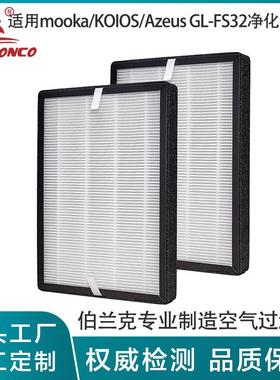 适用mooka/KOIOS/Azeus GL-FS32净化器滤网复合活性炭空气滤芯