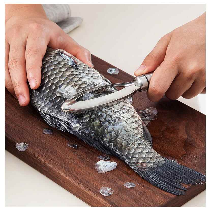 304不锈钢去鳞刨刮鱼鳞器家用打鳞刷神器厨房小工具杀鱼专用刷刀