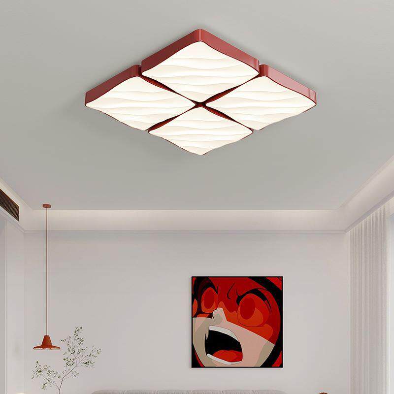 客厅灯主灯具现代简约吸大气顶灯奶油风魔方方灯灯大厅形超亮灯具