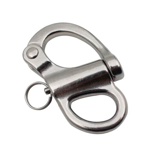 不锈钢316固定弹簧卸扣 snap shackle 手拉快挂卸扣 自锁卸扣索具