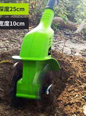 手头持锂电BIM微电耕机松土机农用翻土机动家用小型电锄旋耕机动