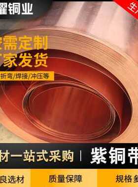 供应T2紫铜带铜片 C1100红铜带电缆纯铜带 散热器TU1紫铜箔紫铜带