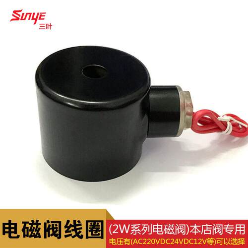 2W系列电磁阀线圈 全铜线圈4分6分1寸1.2寸通用 AC220VDC24V 等