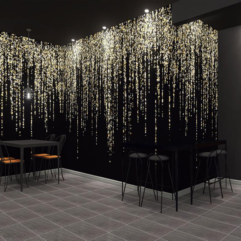 ktv酒吧背景墙纸酒店3d发光线条壁画音乐烧烤店铺包厢网红壁纸