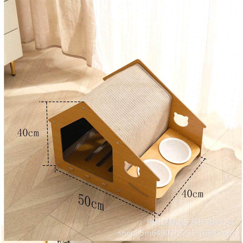 猫窝夏季封闭式不占地猫房子带碗猫咪别墅抓板狗窝可拆洗四季通用,宠物/宠物食品及用品,猫窝/屋/帐篷/沙发,淘宝优惠券,粉丝福利购,淘宝优惠卷