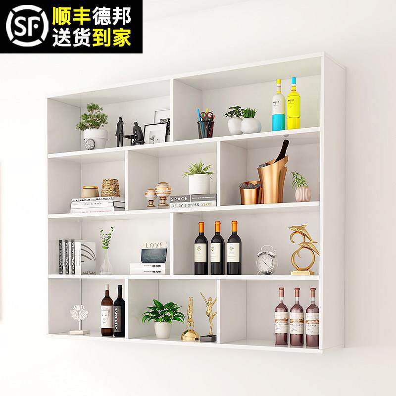 实木墙上置物架壁挂式书架壁挂墙面收纳柜收纳吊柜墙壁柜创意架子