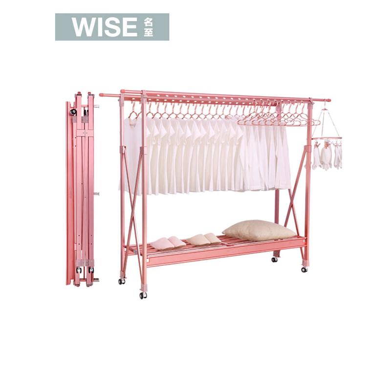 阳台衣架挂晒凉晾衣架杆落地可收缩折叠室内室外卧室省空间家新品