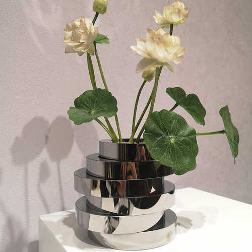 现代简约轻奢水晶花瓶花器摆件样板房售楼处博古架笔筒装饰品摆设