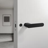 吸极简门锁室内卧室锁房门现代简约生态门锁门木把手静音锁BK F18