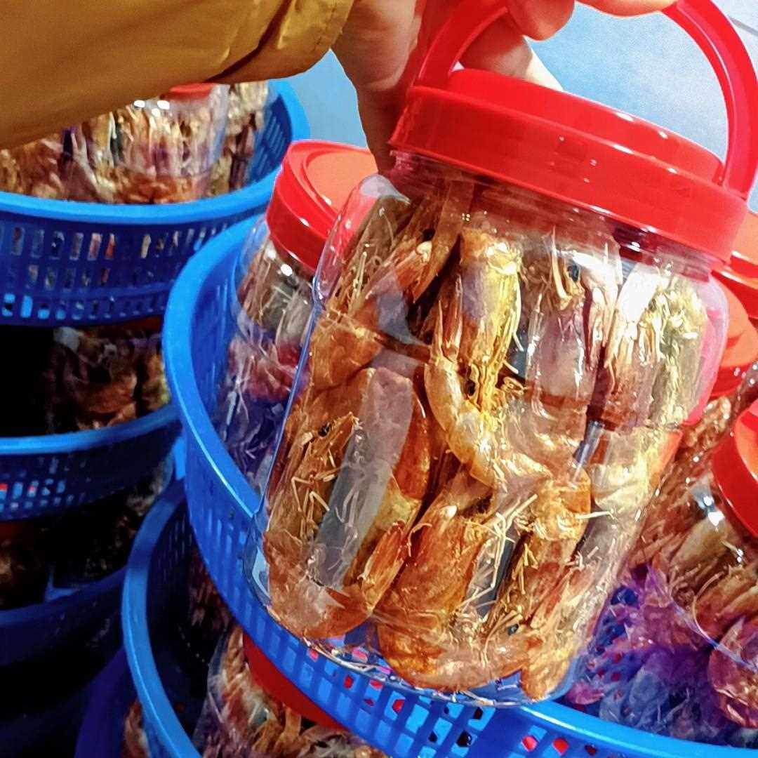 纯手工奉化特产瓦缸烘虾活虾对虾干 干酥脆炭烘虾干 干即食带壳带