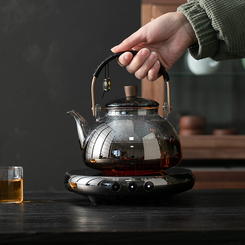 玻璃煮茶壶家用电陶炉围炉煮茶器蒸茶壶小型白茶煮茶炉电热养生壶