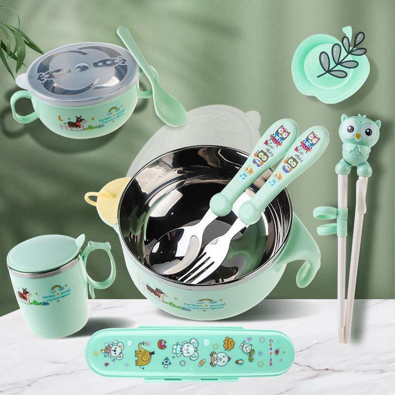 辅食碗宝宝婴儿吃米粉专用碗儿童碗筷三件套勺叉套装防烫防摔家用
