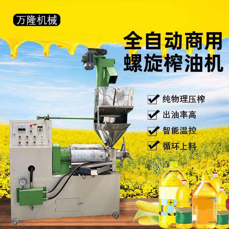 冷热两用螺旋炸油机油坊加工用棕榈果紫苏籽压榨机家用菜籽榨油机