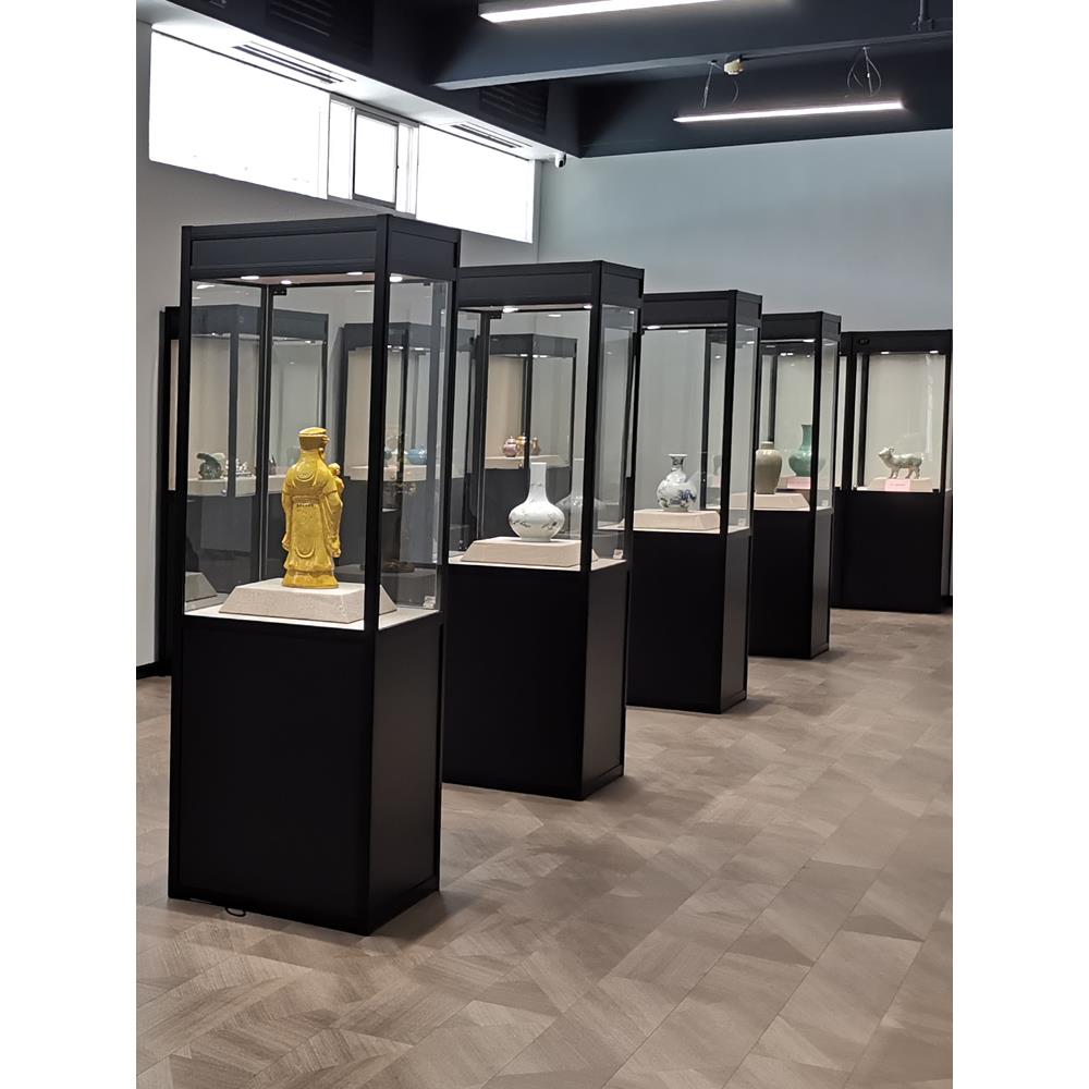 古董玻璃展示柜文物展柜博物馆陈列柜瓷器玻璃柜珠宝展览立柜定制