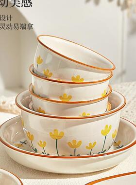 清新餐碗碟套装家陶瓷碗025新款用碗盘高颜具ZPS值碗筷盘子碗具2