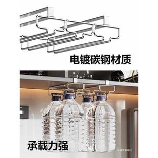 红酒杯架倒挂悬挂式 2024新款 家用免打孔高脚杯酒柜收纳架