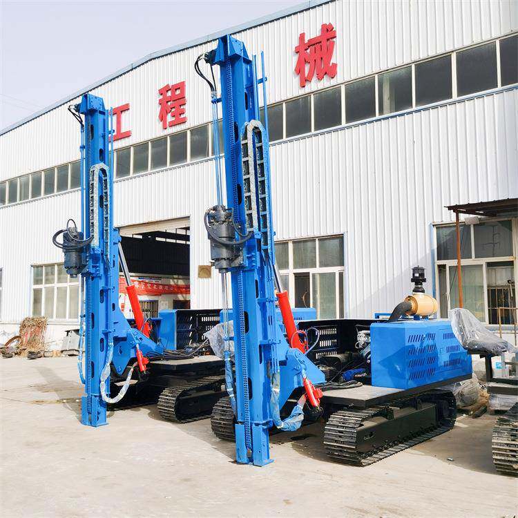 冬季土层光伏打桩机全液压大马力钻孔机合金钻头多用型钻机