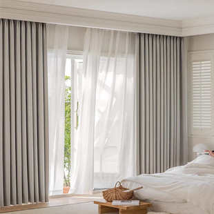 2023新款 奶油丝绒窗帘加厚雪尼尔遮光窗帘双门幅布料批发代发