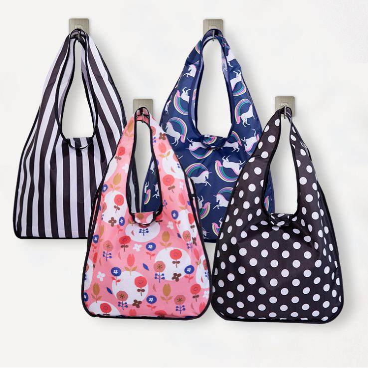 日系可折叠购物袋 冷色系牛津布环保袋防水超市购物袋可印logo,收纳整理,购物袋/环保袋/帆布袋,淘宝优惠券,粉丝福利购,淘宝优惠卷