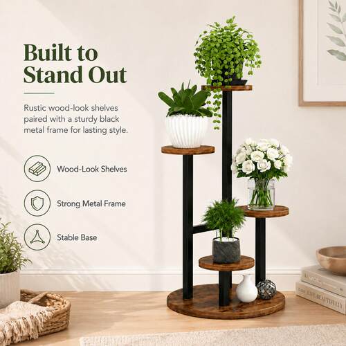 Flower Stand Holder for Patio Garden Balcony Living Room (