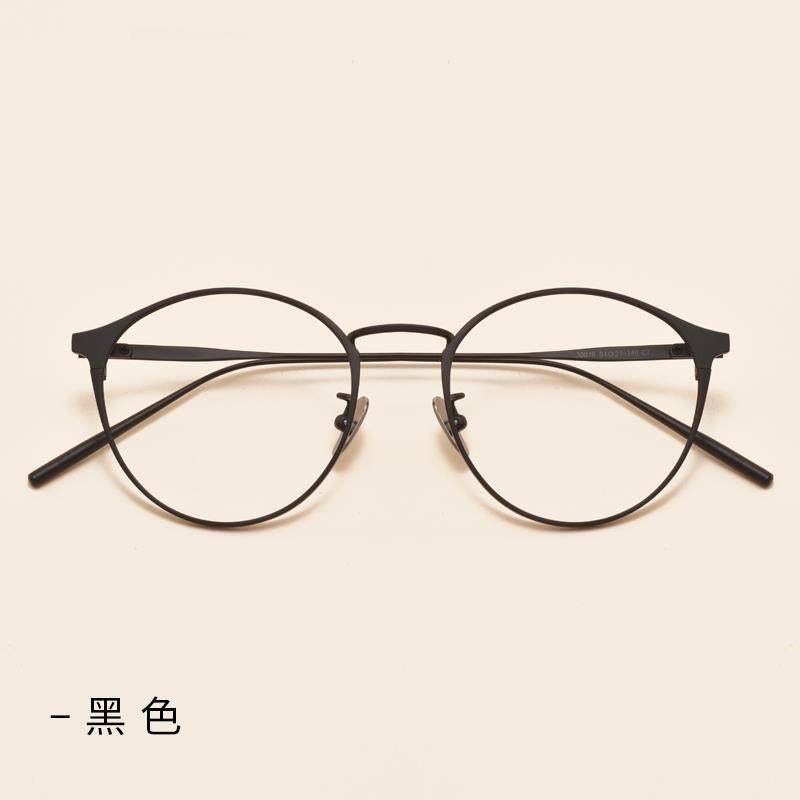 正品圆脸素脸女性防辐蓝光近眼镜，网红款平射板镜框，男士视护眼