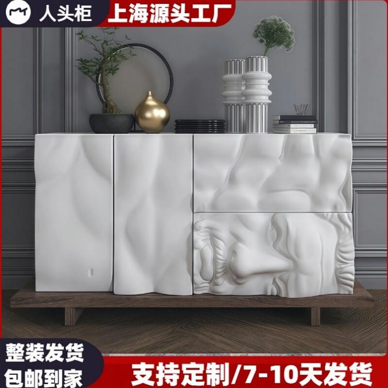 网红艺术玄关台柜钢琴烤漆餐边柜现代简约储物柜样板间装饰柜整装