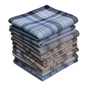 Cotton Men's Handkerchief Square Decorative Suits Grid H