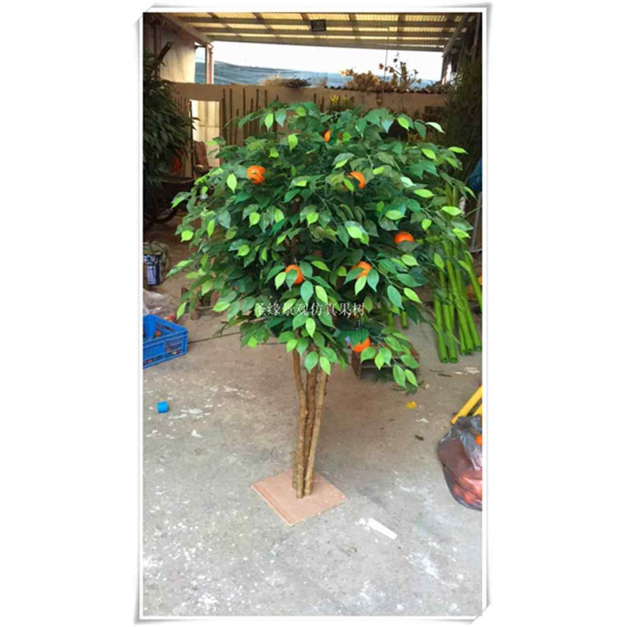 仿真水果树_仿真园艺_仿真桔子树_仿真水果树枝