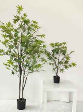 仿真植物盆栽绿枫树装饰塑料假花防真花客厅摆件假盆景大绿植假树