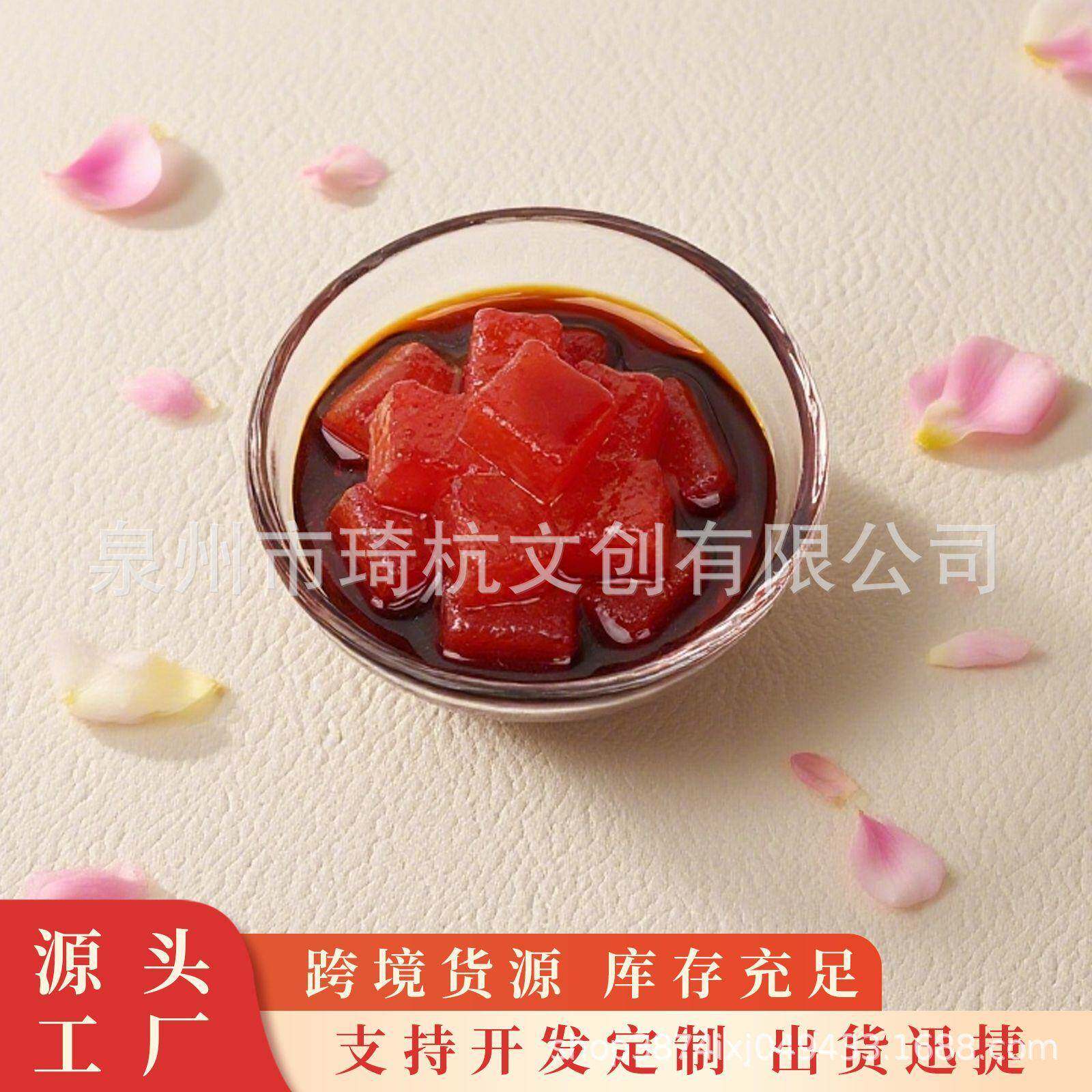 新款玻璃碗青花腐乳腌辣椒韩式参鸡汤仿真美食豪华大卡冰箱贴食玩