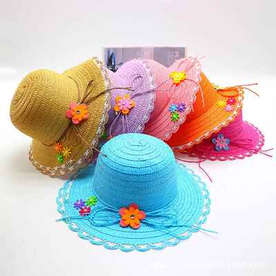 帽子女款2026新款女童春夏大檐遮阳草帽甜美风出游户外女孩宝宝海