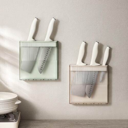 No-drill Wall-mounted Knife Rack Storage Shelf Kitchen Organ